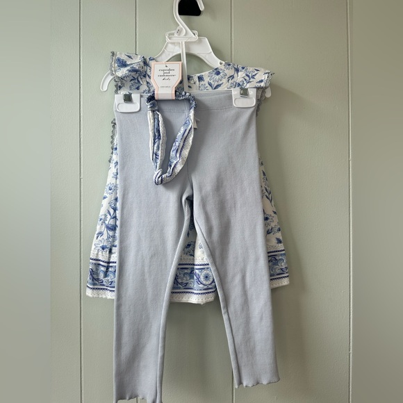 Cupcakes and Cashmere Blue Floral Dress Set With Pants - Picture 6 of 6